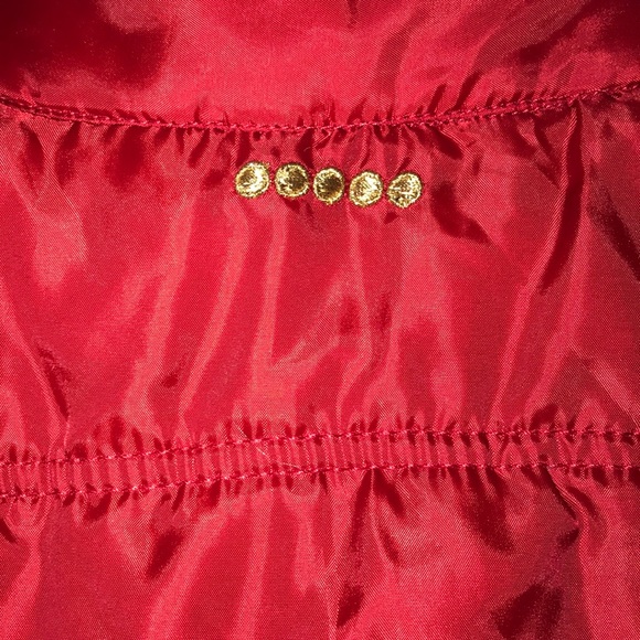 COOGI Red Puffer Gold Button Up Vest Jacket 3T - Picture 8 of 10